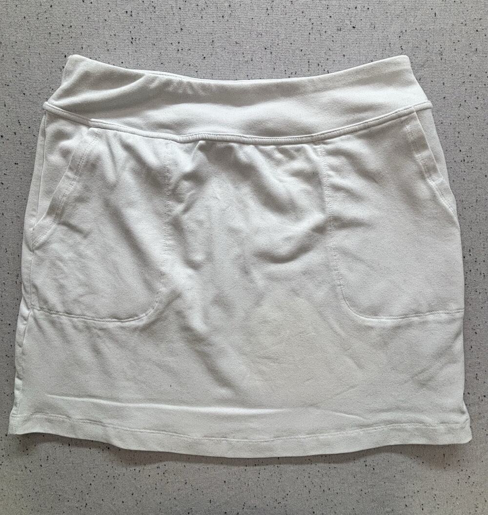 FootJoy FJ Women S White Performance Knit Golf Skirt Athletic Zip Pocket $88